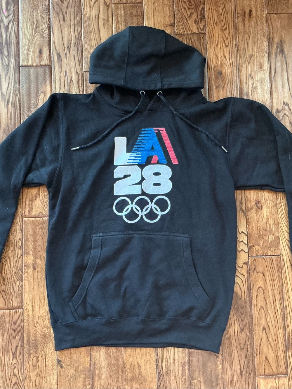 LA28 Olympics Hoodie Fanatics Black Pullover Sweatshirt Unisex S LA 2028